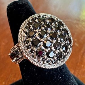 Bold black spinel ring